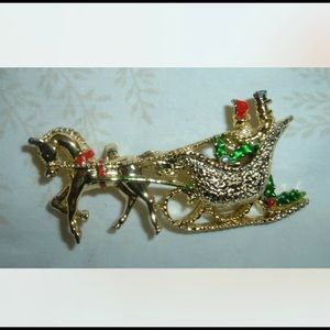 Signed Gerry’s Sleigh Brooch
